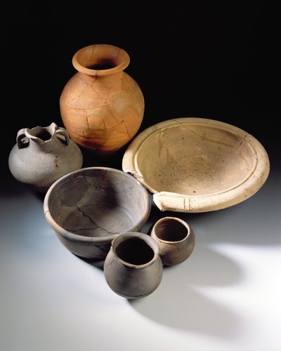 Flagon and other vessels, from Inveresk, Midlothian by Roman Roman